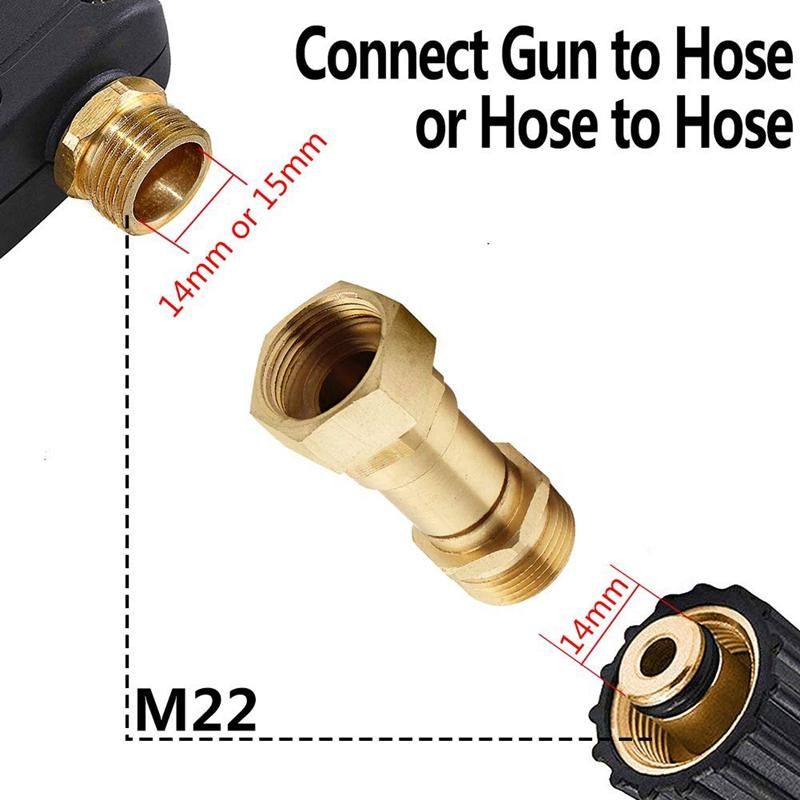 Pressure Washer Swivel M22 Joint G-Un To Hose Joint Fitting Anti Winding Metric 