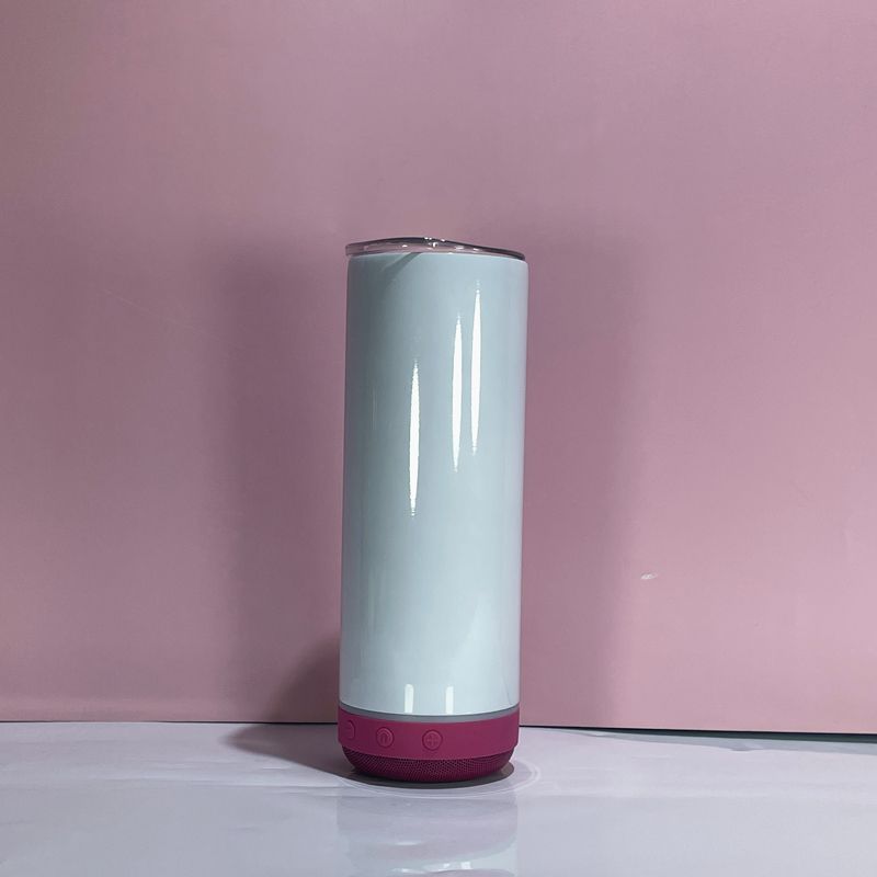 White cup with Pink radio