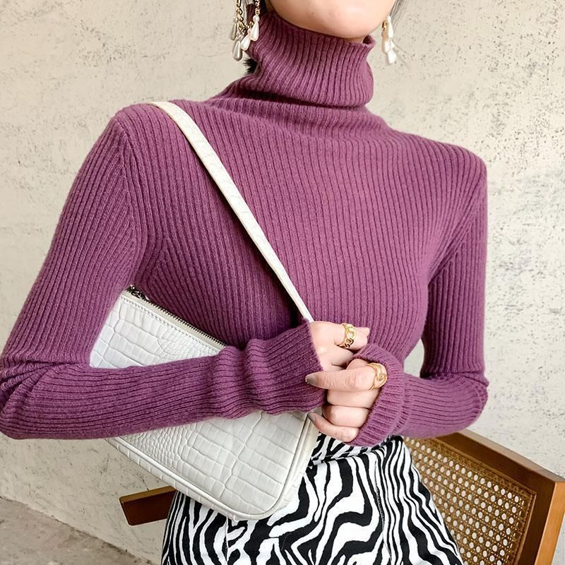 Sweater Fashion Lmitation Wool V-Neck Womens Slim Jumper elastic Knitted Winter