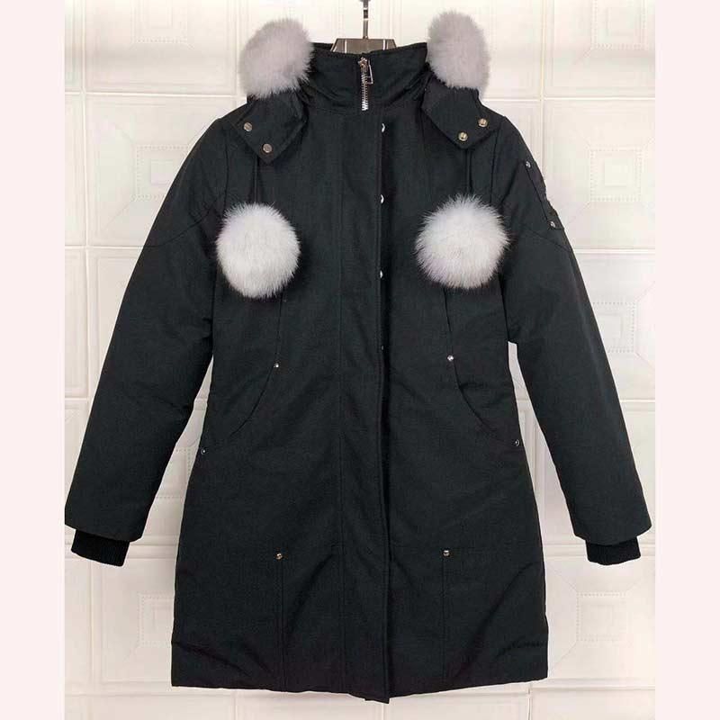 Black/White fur collar