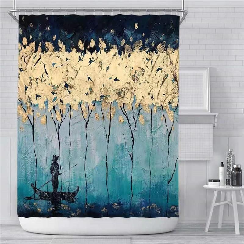 Best Quality Abstract Art 3d Printed, Abstract Art Home Shower Curtains