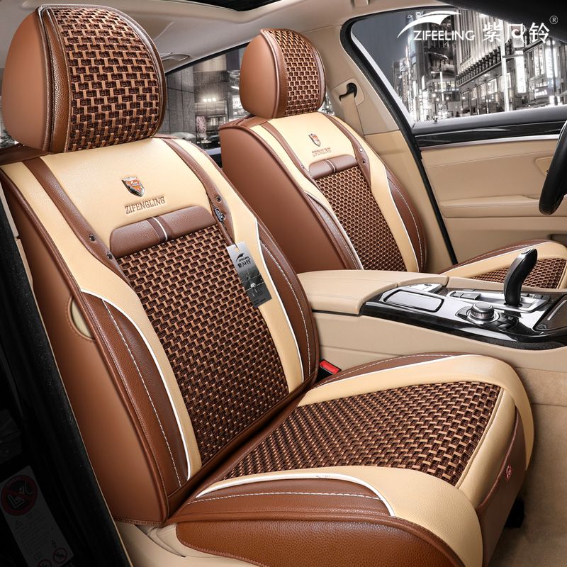 Car Seat Covers Durable Leather Universal Five Seats Set Cushion