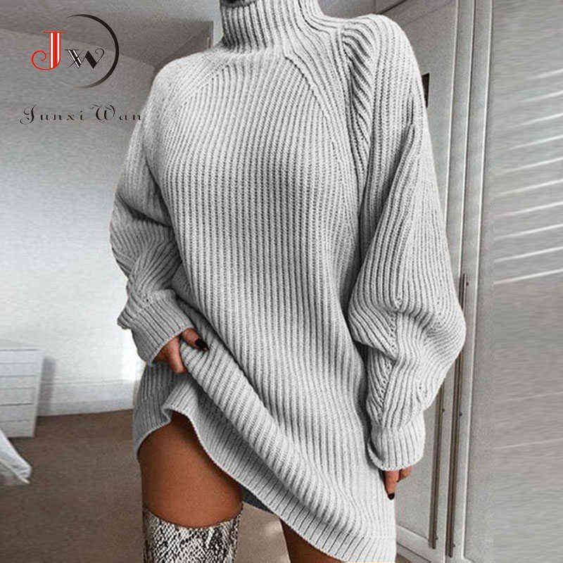 灰色のセータードレス
