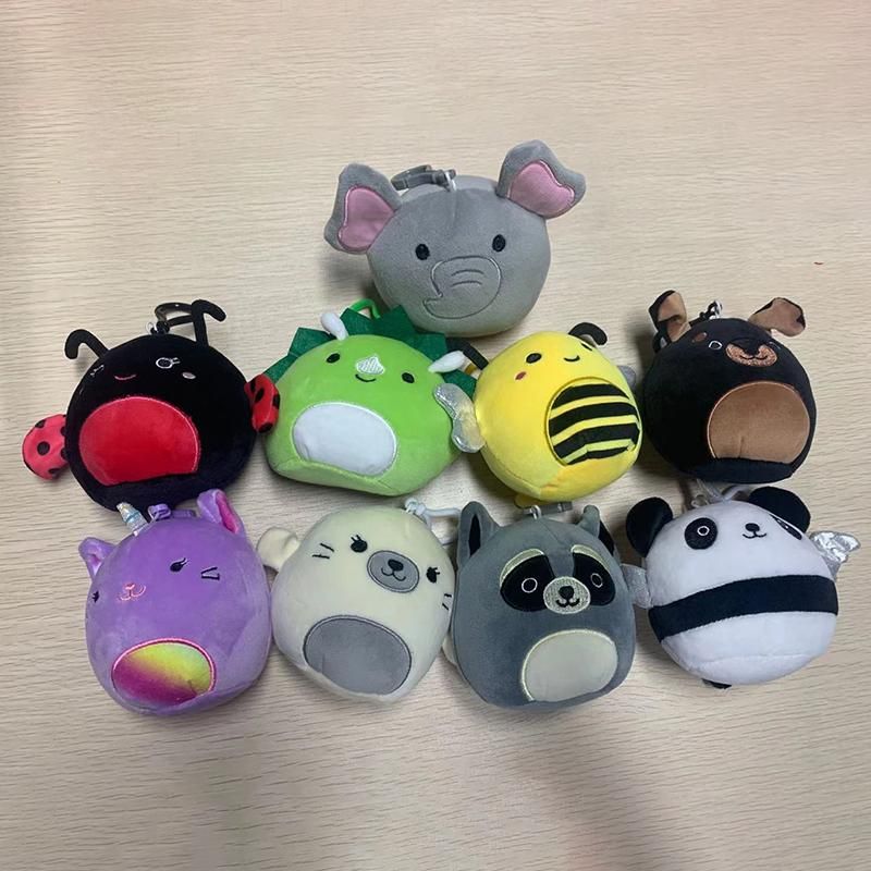 Squishy 10cm plush toy Pillow keychain Cartoon stuffed animals rabbit crab bee butterflies koala triceratop soft Squishy 10cm plush toy Pillow keychain Cartoon stuffed animals rabbit crab bee butterflies koala triceratop soft