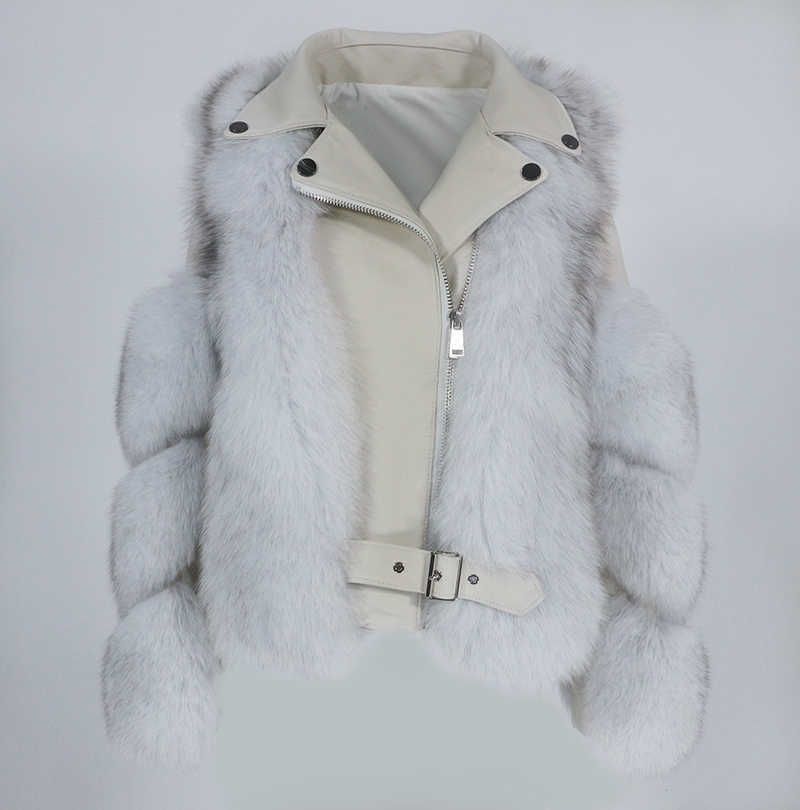 Manteau gris blanc