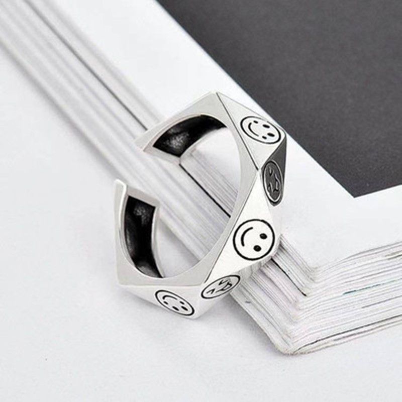 925 Sterling Silver Adjustable Ring Anillos Mujer Bijoux Luxe 