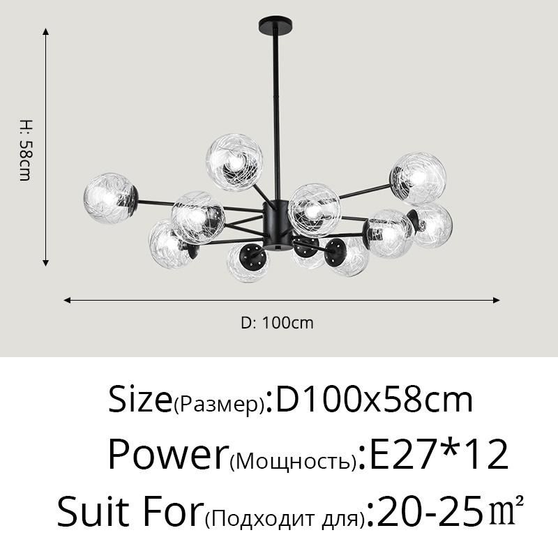 Svart 12 Heads Warm White No Remote