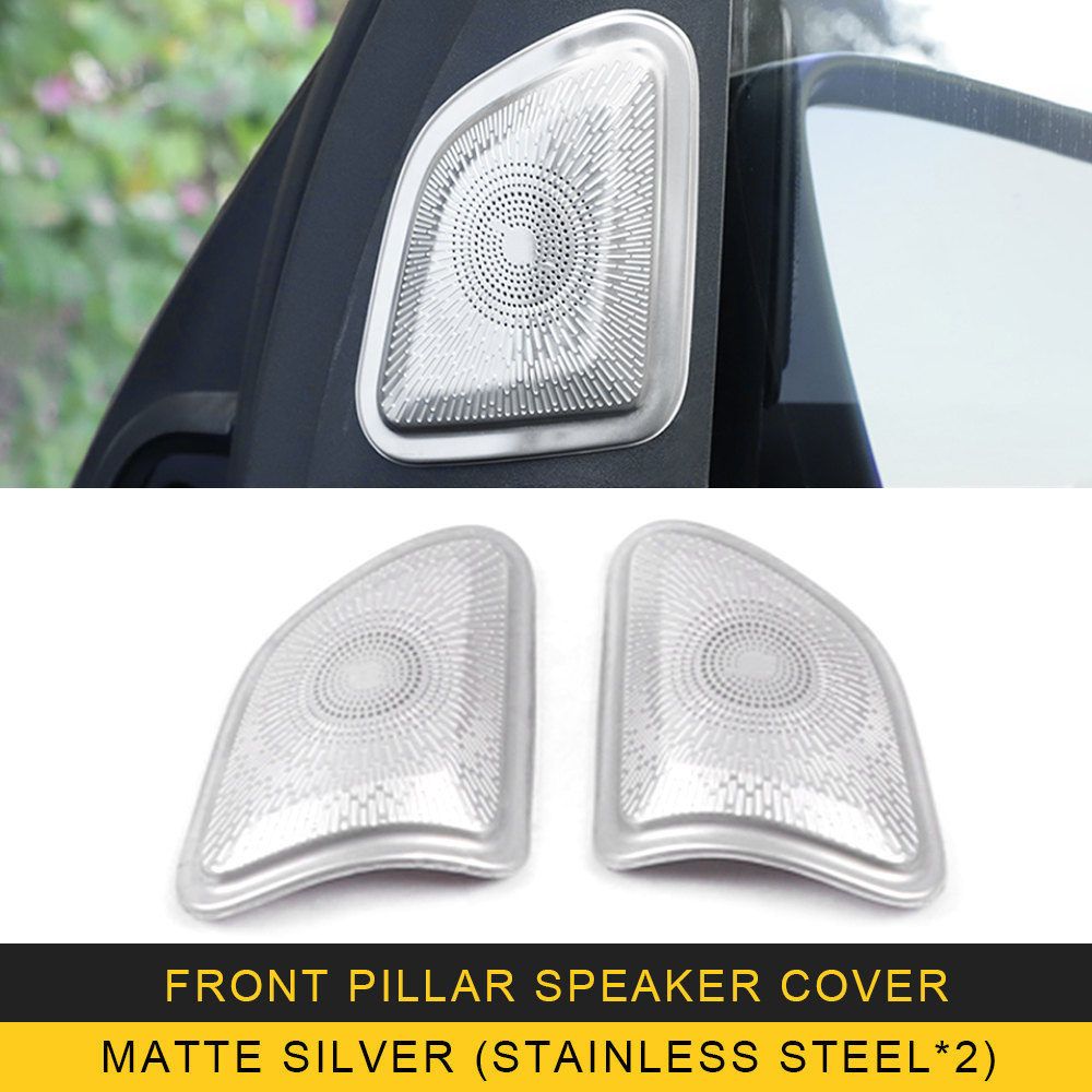 Front Pillar Speaker Cover-Matte Silver