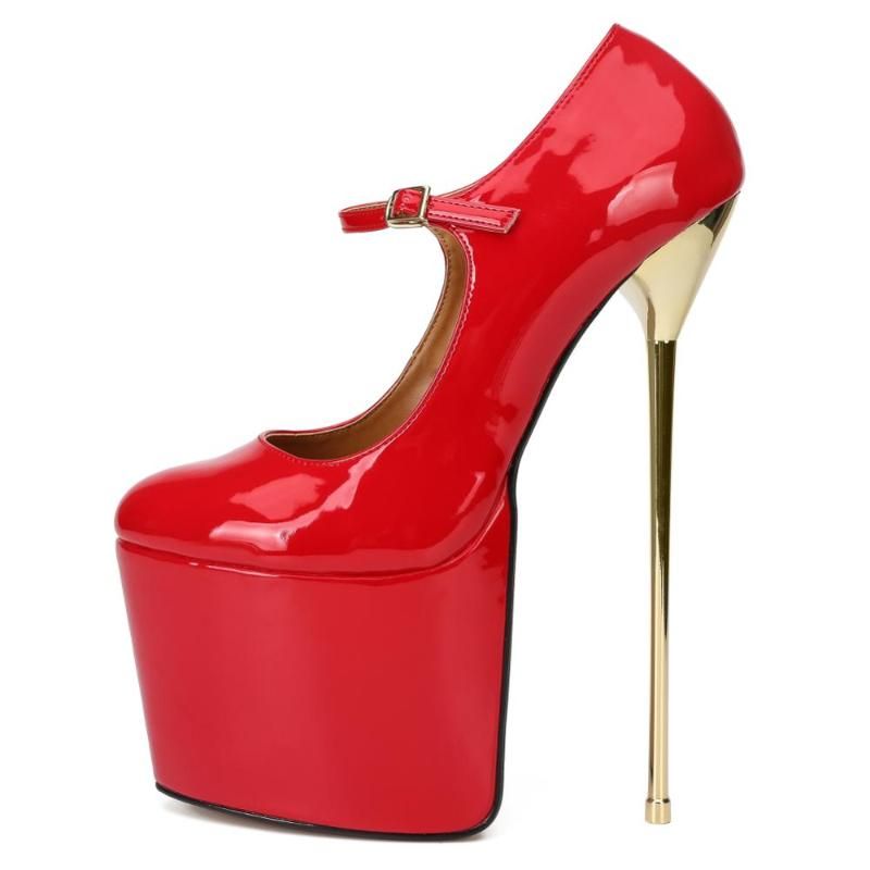 Vestido zapatos patrón mujer damas tacones altos calidad extra de red red 22 cm delgado