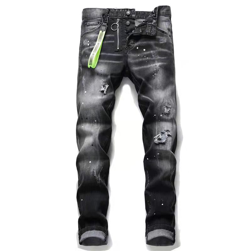 Compra Pantalones De Moda Hombres Jeans Angustiados Rasgados Biker Slim Fit  Motocicleta Motocicleta Dril De Mezclilla Para Hombres S Mans De Moda Pantalones  Negros Barato | Entrega Rápida Y Calidad | Es.Dhgate