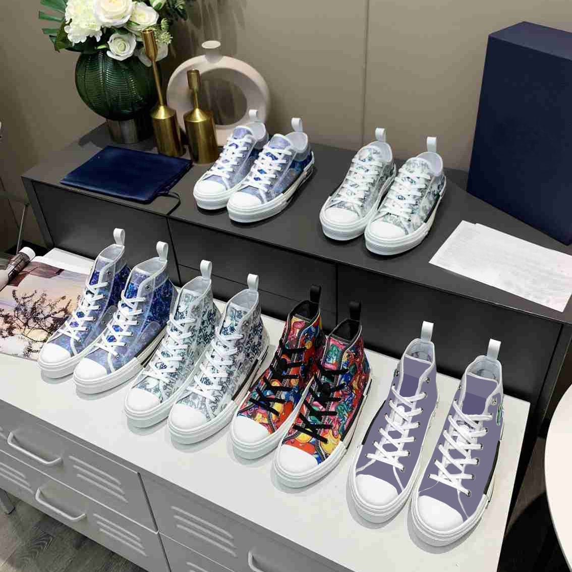2021 Women Designer B23 Sneakers Men Oblique Canvas Shoes B 23 Man Sneaker  Technical Leather Womens Casual Bee Top Quality Luxurys Trainers With Box  From Shoes_running2020, $68.09 | DHgate.Com