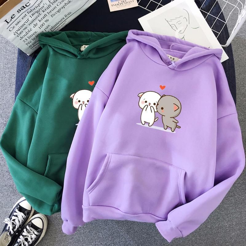 Compra Sudaderas Con Capucha Para Mujer Sudaderas De Gran Tamaño Hombres /  Mujeres Anime Aesthetic Hoodie Pareja Pareja Ropa Harajuku Gráfico KPOP  Jersey Casual Barato | Entrega Rápida Y Calidad | Es.Dhgate