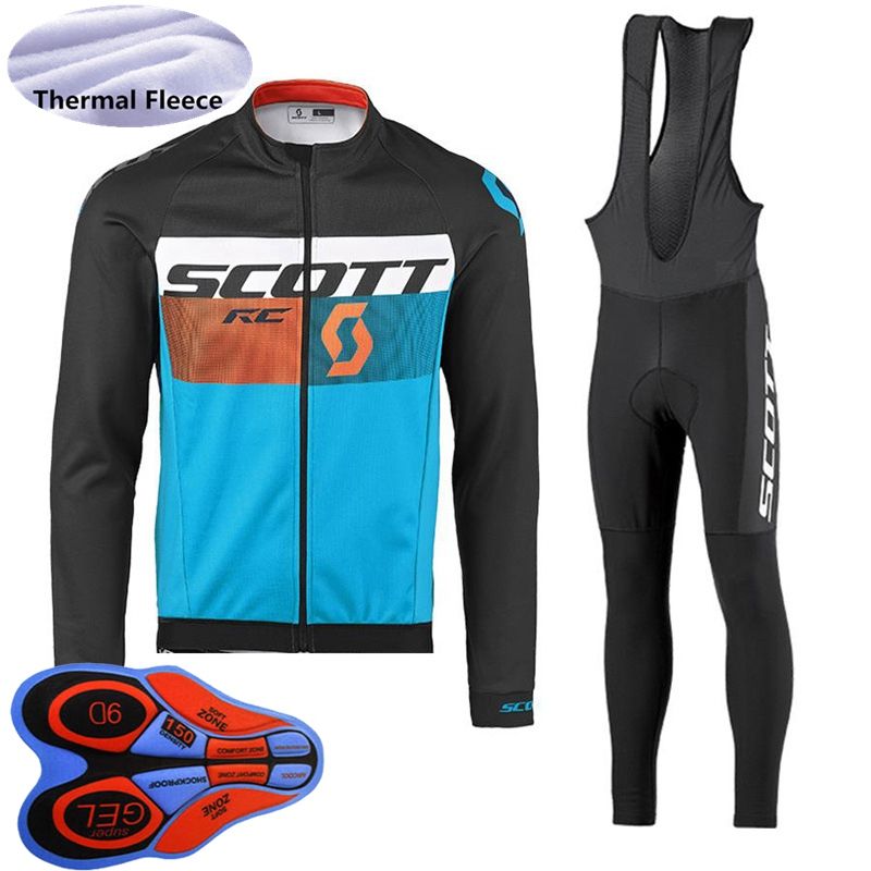 Womens Cycling Jersey Long Sleeve Warm Fleece Thermal Set Riding Outfits Bicycle Clothes 