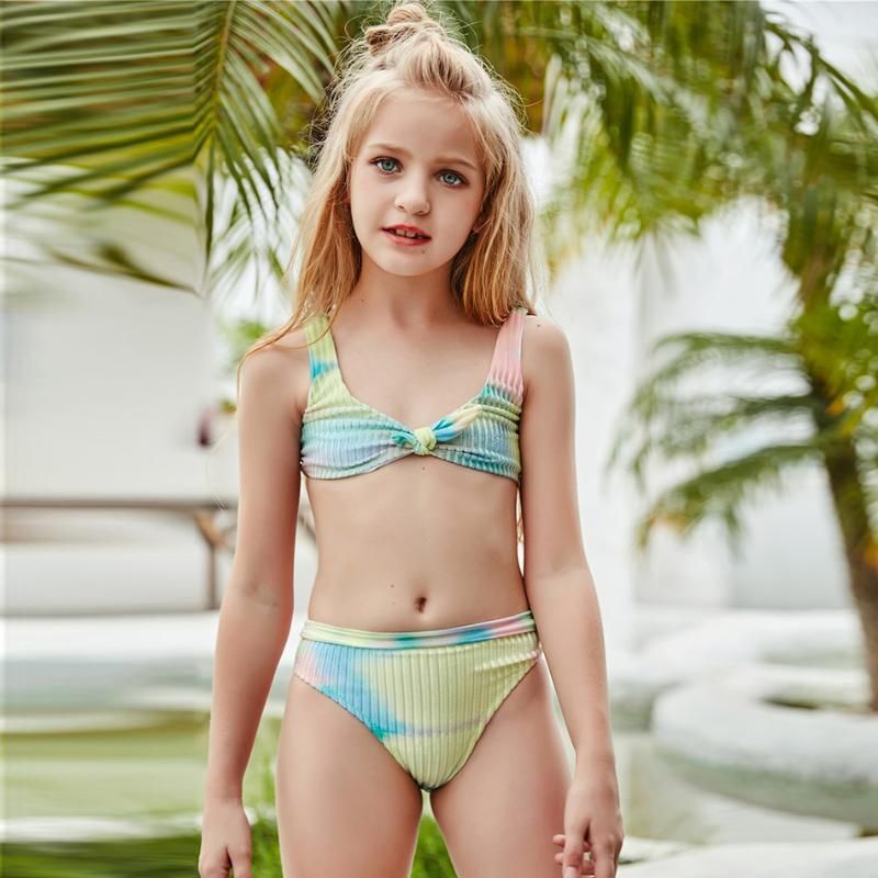 Ziek persoon Kano Activeren 7-14 jaar meisje badpak kids tie dye tweedelige kinderen badmode strikje meisje bikini set tiener Ziek persoon Kano Activeren 7-14 jaar meisje badpak kids tie dye tweedelige kinderen badmode strikje meisje bikini set tiener