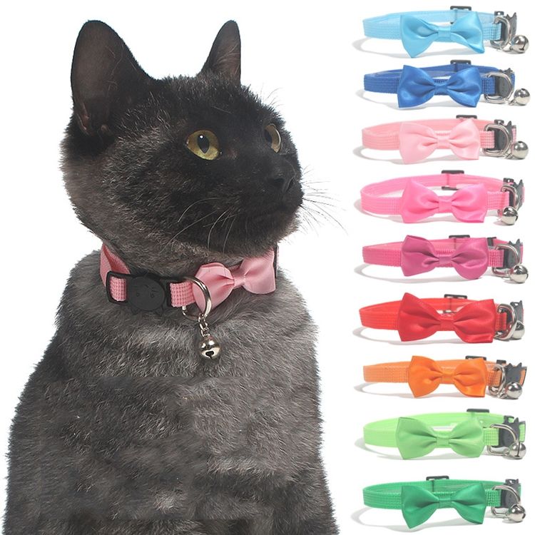 Acheter Collier De Chat Mignon Chat Collier De Compagnie Nylon Nylon Cloche Nœud Papillon Chien Collier Chien Produit T De 0 48 Du Tina310 Fr Dhgate Com