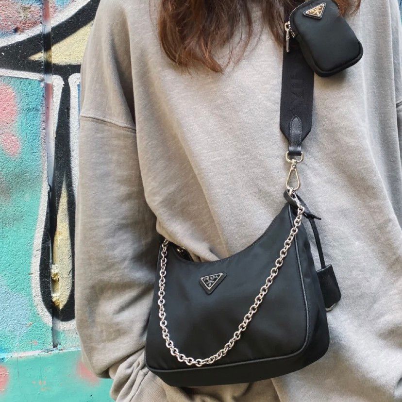 Compre Prada Tres En Una Bolsa De Axila Bolso De Mujer Paño De Nylon Cadena  Portátil Hombro Mensajero Bolsas Monedero A 91,7 € Del Olvcccxveshoes |  Es.Dhgate.Com