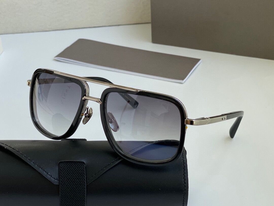 silver black frame light grey lens