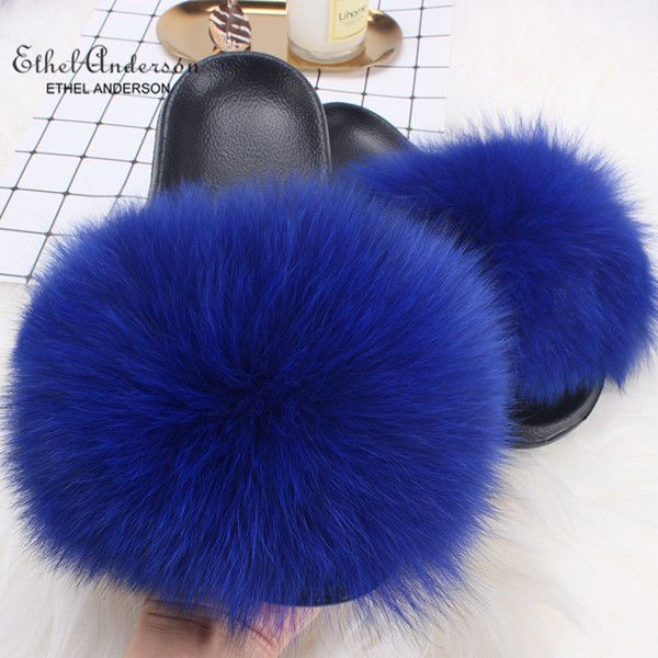 Dark Blue Fox Fur