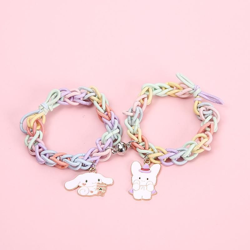 Charm Bracelets 2021 DIY Couple Bracelet 2pcs/pair Elastic Rubber Band Matching BFF Friendship Braslet Cute Cartoon Doll Pendant Braclet Charm Bracelets 2021 DIY Couple Bracelet 2pcs/pair Elastic Rubber Band Matching BFF Friendship Braslet Cute Cartoon Doll Pendant Braclet