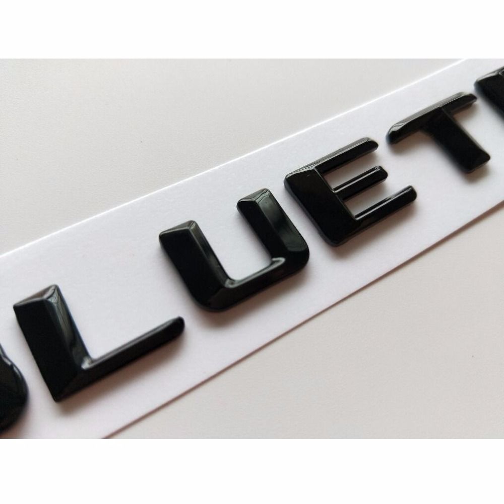 3D Font Chrome Letters BLUETEC Rear Trunk Lid Lip Badges Emblems Emblem Badge Sticker