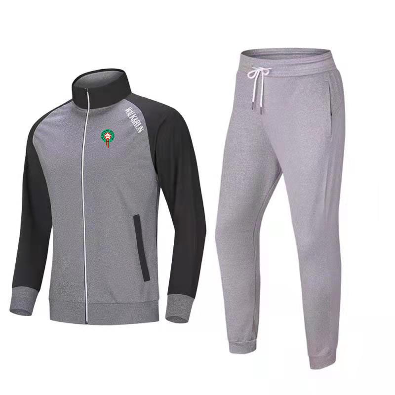 2021 2022 Marruecos Chándal de fútbol Trajes deportivos Completo Cremallera Chaqueta Messi