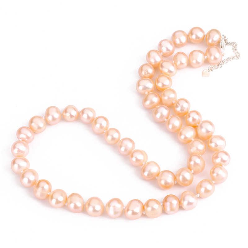 Necklace Orange Yell-18 Inches-8-9mm