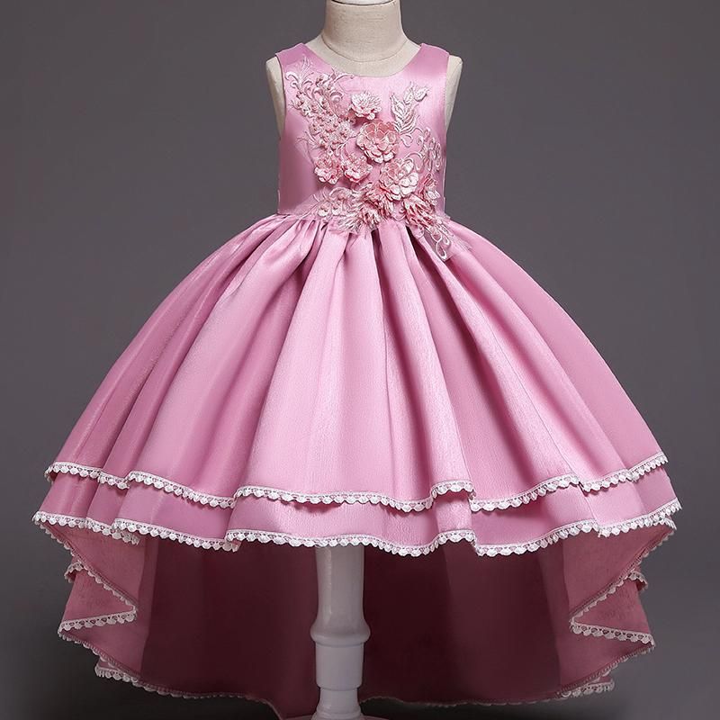 Compra Vestidos De Niñas Niños Chicas Elegantes Boda Pétalos De Perla Para Niña  Vestido Princesa Fiesta Concurso De Manga Larga Tul Para 3 4 5 6 7 8 9 10  11 12 Años Barato | Entrega Rápida Y Calidad | Es.Dhgate
