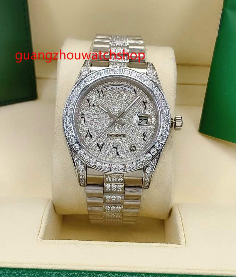 Acquistare Uomo Automatico Di Alta Qualità Orologio Da Uomo In Argento 41mm  Argento Pietre Pietre E Diamanti In Mezzo A Bracciale Numeri Arabi Dial  Full Lavori Orologi Da Polso. Economico | Consegna