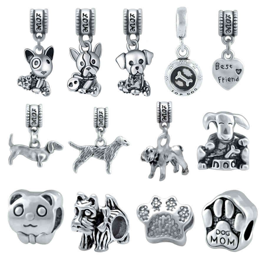 al por mayor piezas / lote animal animal encantador encantos de perros Fit Pandora