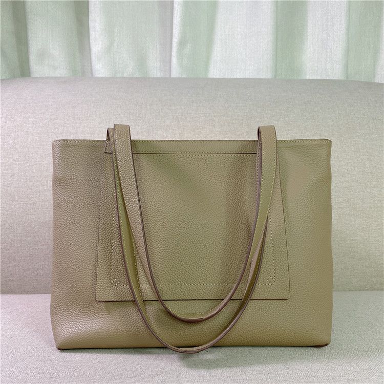 Smooth Lychee Pattern Leather Tote Bag 2021 Latest Soft Leather Tote Bag