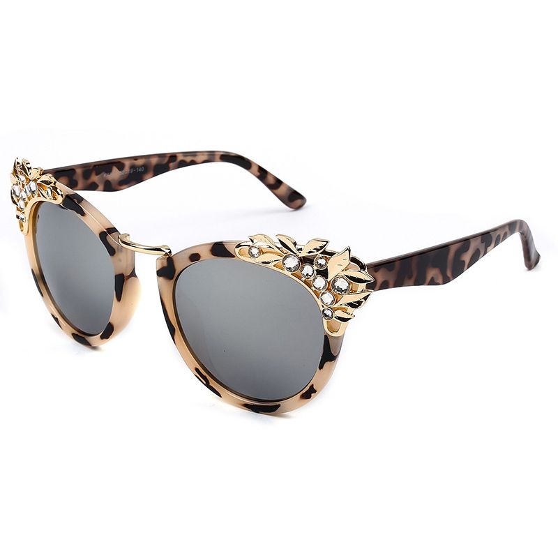 Leopard vit spegel