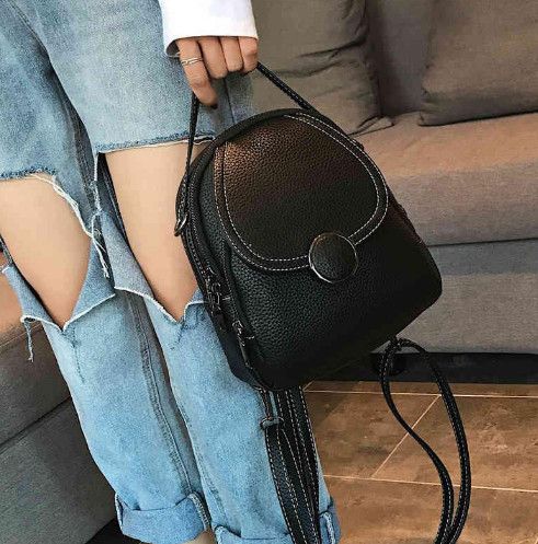 Nuevo diseñador moda mujer mochila Mini cuero suave táctil multifunc Nuevo diseñador moda mujer mochila Mini cuero suave táctil multifunc