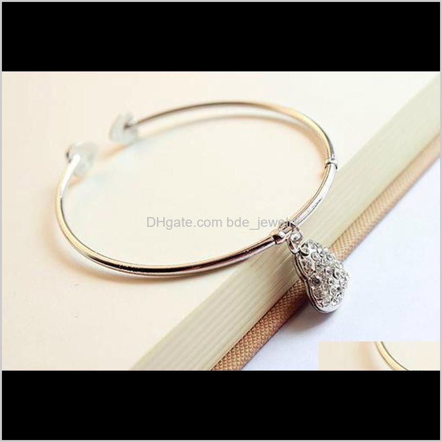 Gold Heart Love Chain Bangle Adjustable Charm Bracelet Elegant Infinity  Jewelry Gift For Women Jewelerylucky 2021 Drop Delivery From Bdesybag,  $57.32