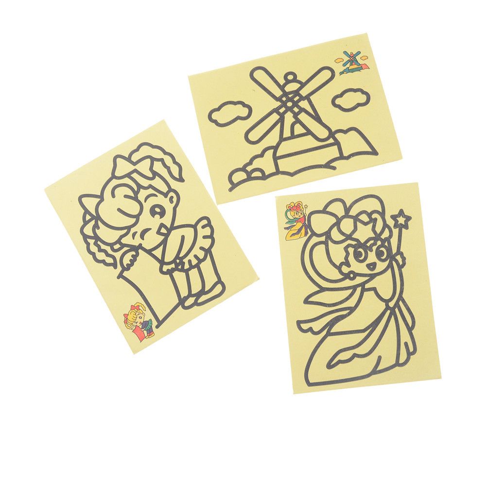 Colored Cartoon Drawing Toys Sand Art Painting Cards Handmade Sand Art Kids Coloring DIY Crafts Learning Colored Cartoon Drawing Toys Sand Art Painting Cards Handmade Sand Art Kids Coloring DIY Crafts Learning