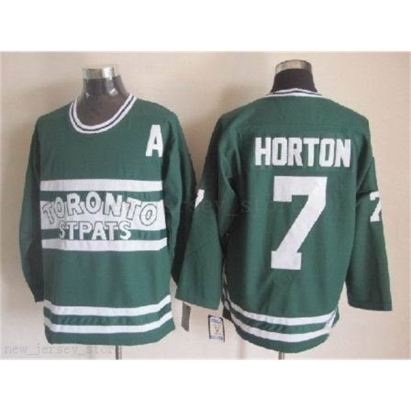 Retro Toronto Maple Leafs 7 Tim Horton Jersey Vintage Classic 75th