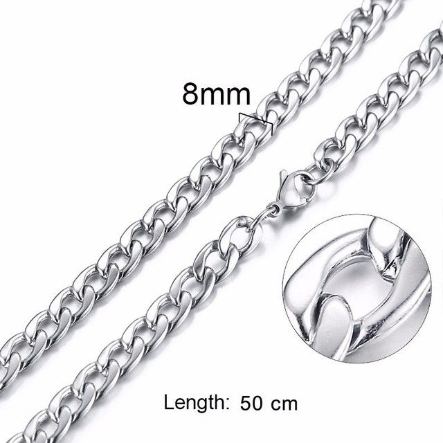 8mm 50cm plata