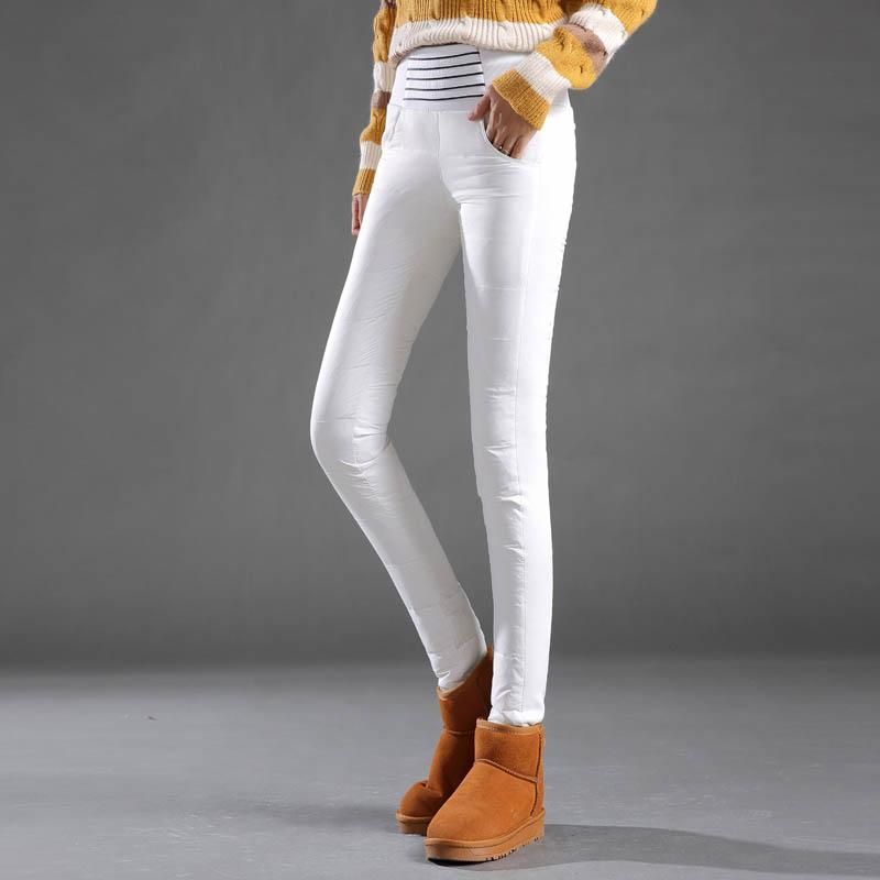 Compra Invierno Casual Mujeres 80% Pato Blanco Pantalones Down Down Pasos  Cálido Elástico Elástico Elástico Alto Lápiz Tallas Pantalones Pantalones  Capris De Mujeres Barato | Entrega Rápida Y Calidad | Es.Dhgate
