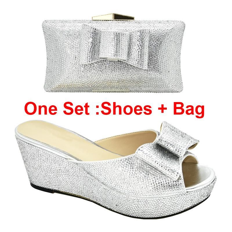 Silver Shoe and Bag