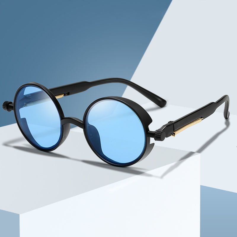 Mujeres Hombres Moda Azul Lentes Steampunk Gafas Punk Gafas Mujeres Hombres Moda Azul Lentes Steampunk Gafas Punk Gafas