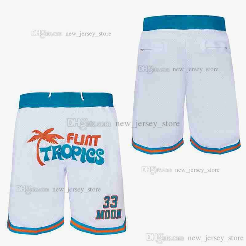 Flint Tropics Semi Pro Basketball Shorts White – MOLPE