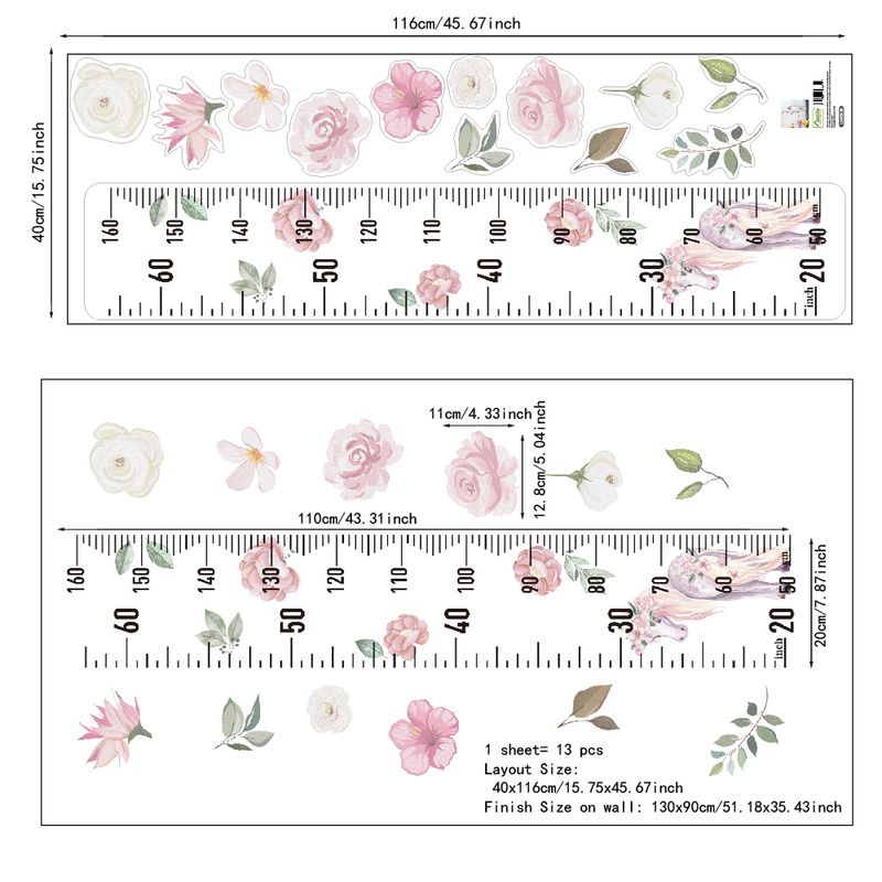 Unicórnio com flores-40x116cm 0.46sqm