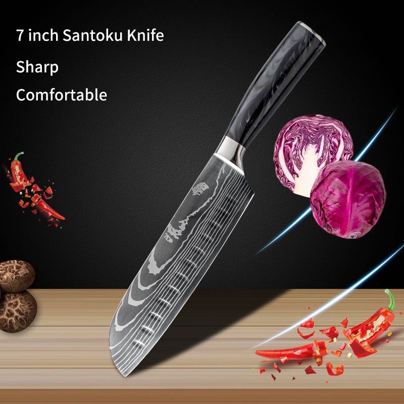 7 em Santoku faca