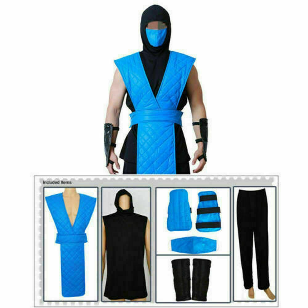 Mortal Kombat Sub-Zero-Cosplay Costume Halloween Mask for Adult Men Mortal Kombat Sub-Zero-Cosplay Costume Halloween Mask for Adult Men