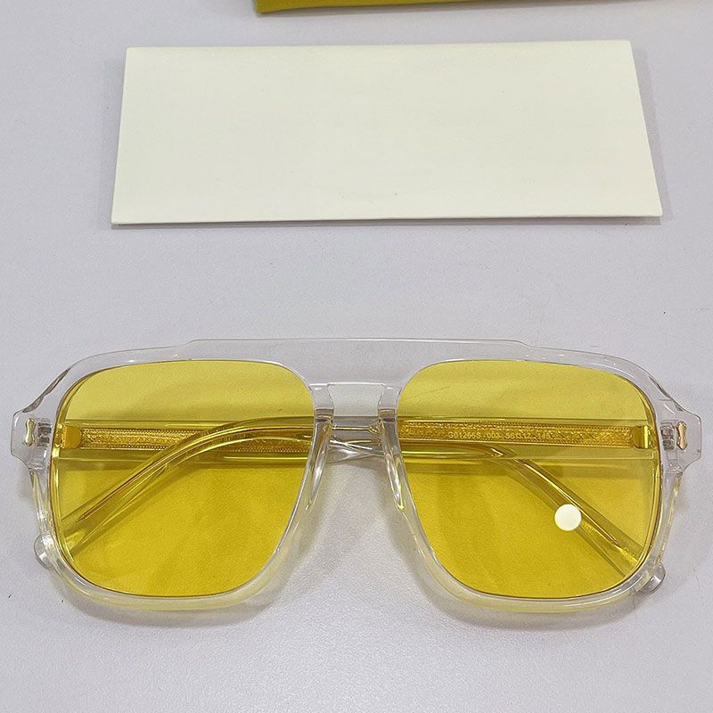 Transparent frame yellow lens