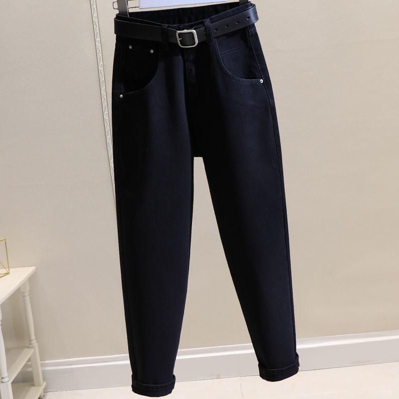 Compra Pantalones Vaqueros De Mujer Pantalones Negros Sueltos Otoño  Invierno Alta Cintura Pantalones Vaqueros Mujer Barato | Entrega Rápida Y  Calidad | Es.Dhgate