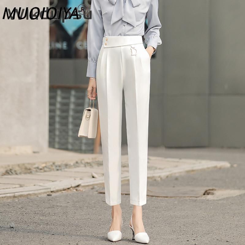 Compra Pantalones Para Mujer Capris Lápiz Moda Moda Coreano Alto Cintura  Traje Femenino Casual Oficina Formal Oficina Formal Lady Chic Pettie Ropa  Pantalones Barato | Entrega Rápida Y Calidad | Es.Dhgate