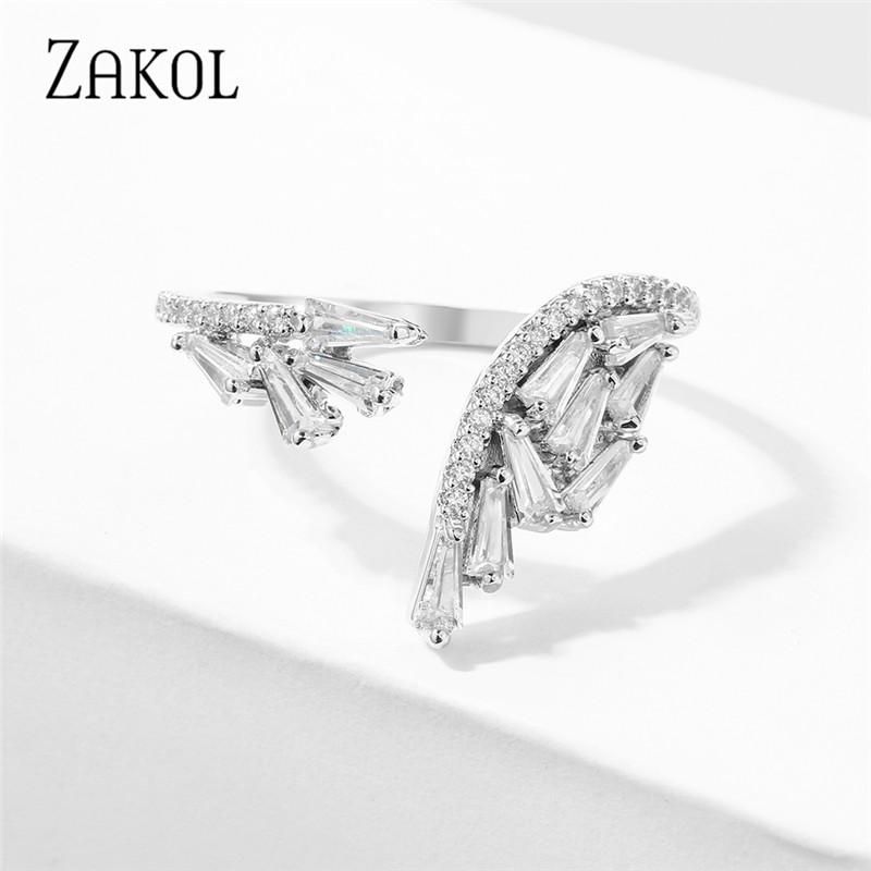 Zakol Ala De Color Blanco Europeo Anillo De Cristal Anillo Zakol Ala De Color Blanco Europeo Anillo De Cristal Anillo