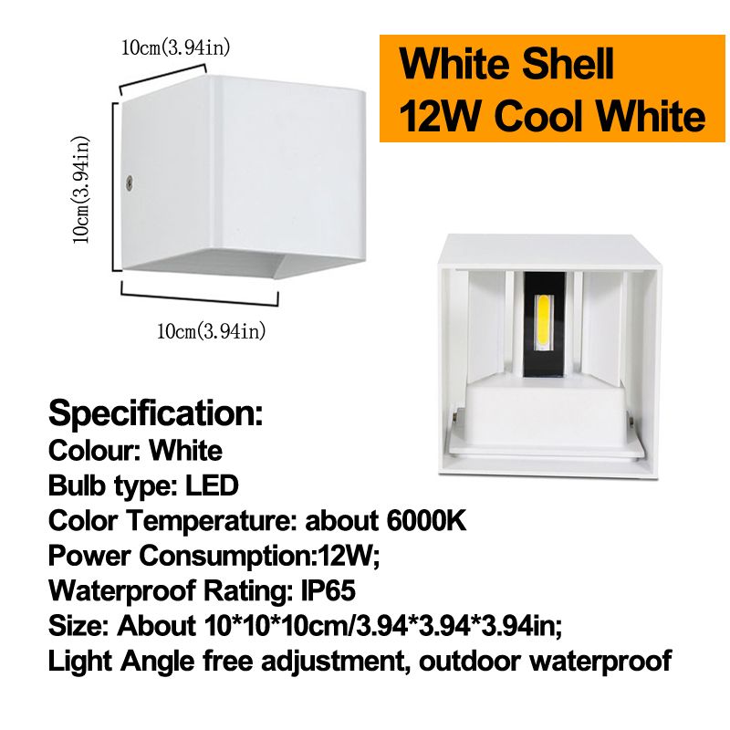 Coquille blanc 6000k Cool Blanc 12W 3.9inch