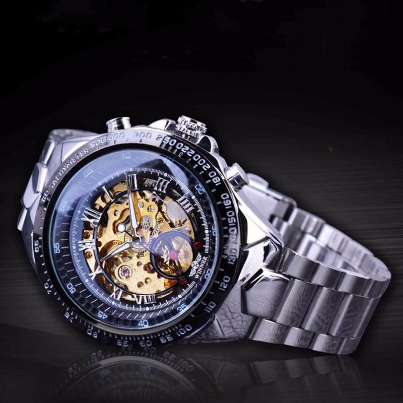 2021 Mannen Mode Roestvrij Stalen Skelethorloge Mechanische Horloges Voor  Klok Winnaar Top Automatische Polshorloges Van Dionwaiters, 22,39 € |DHgate