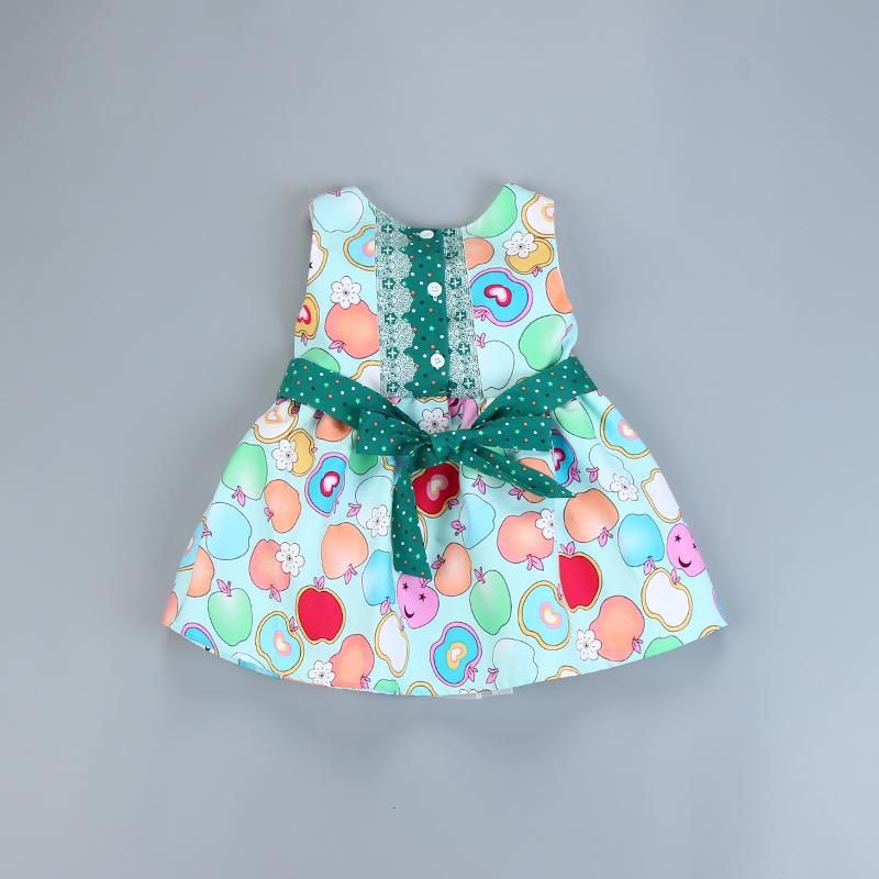 Llegada Vestidos de niños para niñas Verano Multi Wallpaper Disfraz de manzana Impreso Ropa de fiesta Llegada Vestidos de niños para niñas Verano Multi Wallpaper Disfraz de manzana Impreso Ropa de fiesta